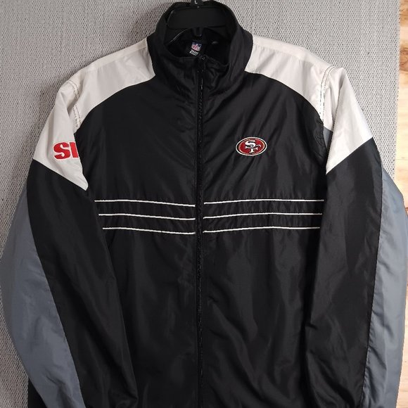 NFL Black and Gray Windbreaker Jacket - Picture 1 of 15